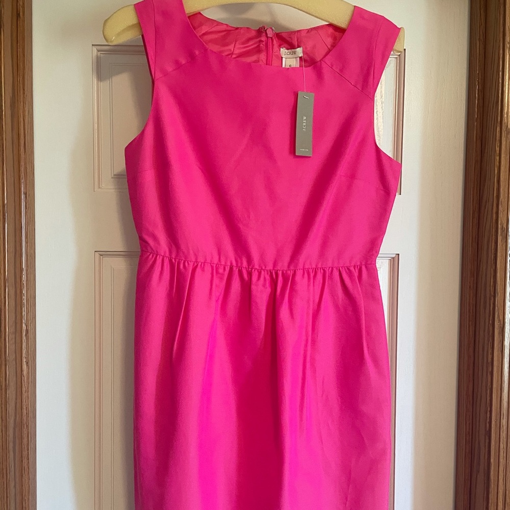 J Crew size 6 bright pink shift dress